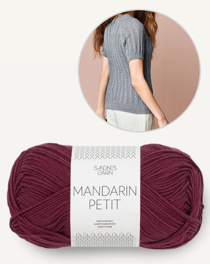 Lavendel Shirt | luftige Streifen aus Mandarin Petit von Sandnes Garn