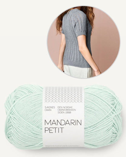 Lavendel Shirt | luftige Streifen aus Mandarin Petit von Sandnes Garn