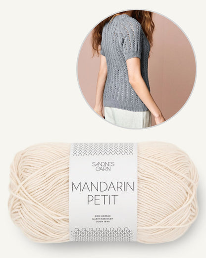 Lavendel Shirt | luftige Streifen aus Mandarin Petit von Sandnes Garn