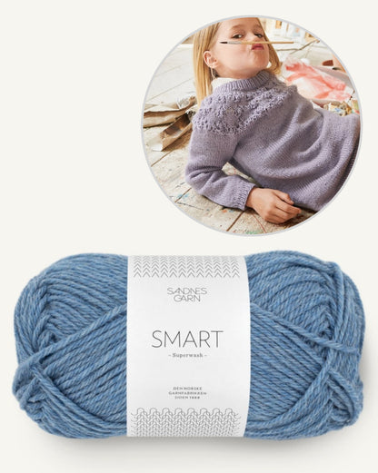 Leahs Lochmusterpullover Kids | mit Gratisanleitung aus Smart von Sandnes Garn