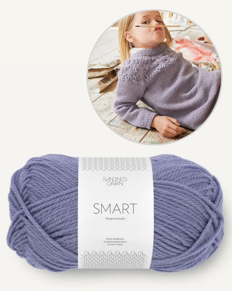 Leahs Lochmusterpullover Kids | mit Gratisanleitung aus Smart von Sandnes Garn