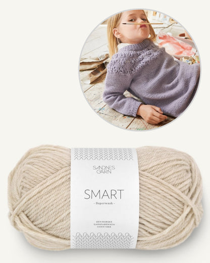 Leahs Lochmusterpullover Kids | mit Gratisanleitung aus Smart von Sandnes Garn