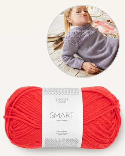 Leahs Lochmusterpullover Kids | mit Gratisanleitung aus Smart von Sandnes Garn