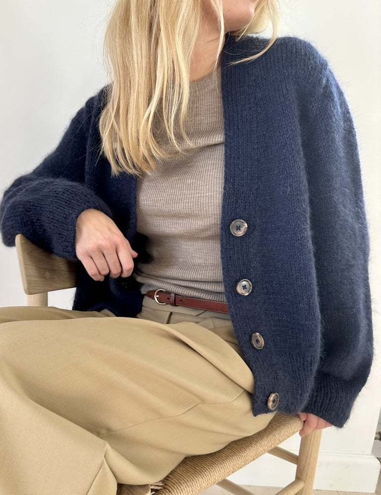 Chunky Mouline Cardigan von LeKnit mit Double Sunday und Tynn Silk Mohair von Sandnes Garn 2