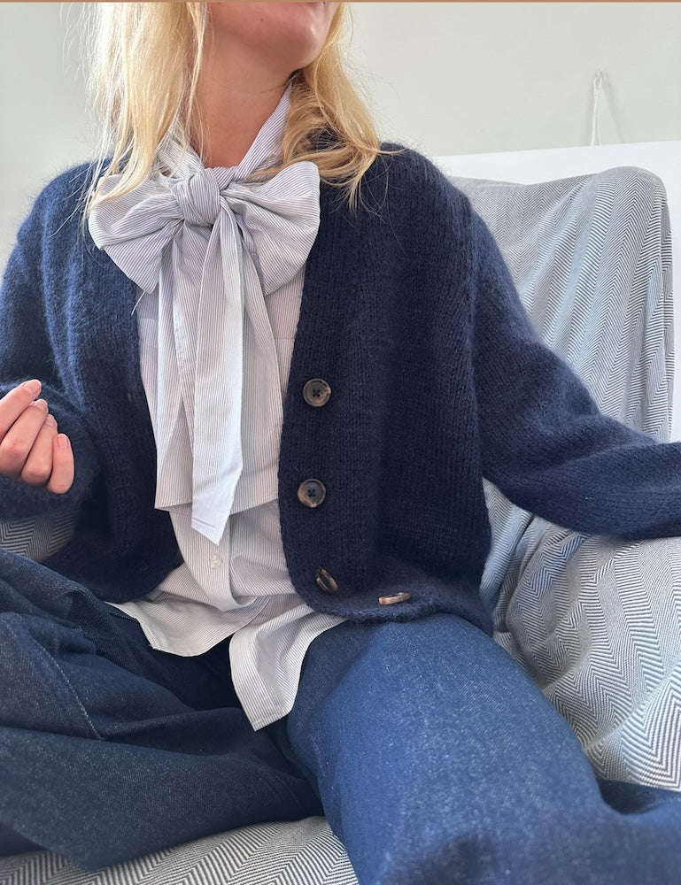Chunky Mouline Cardigan von LeKnit mit Double Sunday und Tynn Silk Mohair von Sandnes Garn 3