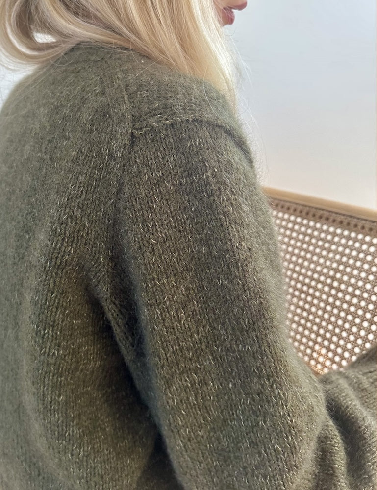 Chunky Mouline Cardigan von LeKnit mit Double Sunday und Tynn Silk Mohair von Sandnes Garn 6