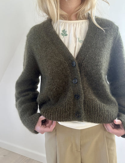Chunky Mouline Cardigan von LeKnit mit Double Sunday und Tynn Silk Mohair von Sandnes Garn 7