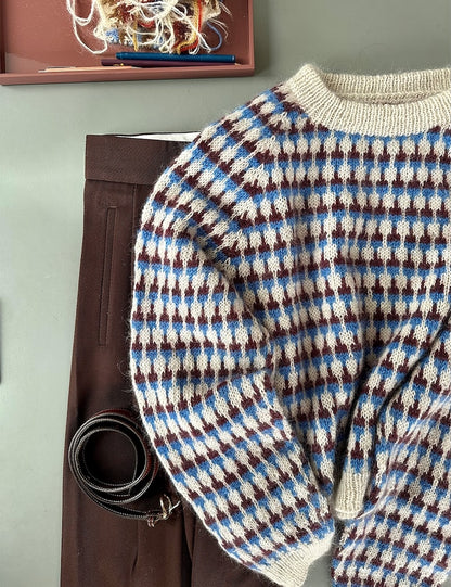 Facet Sweater | kleinteiliges Muster aus Tynn Peer Gynt und Tynn Silk Mohair von Sandnes