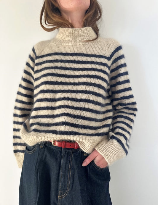 Malo Sweater | maritime Streifen aus Sunday und Tynn Silk Mohair von Sandnes Garn