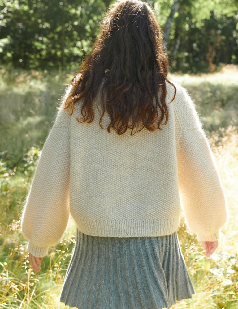 Perle Sweater Perlmusterpullover mit Kos und Tynn Silk Mohair von Sandnes Garn