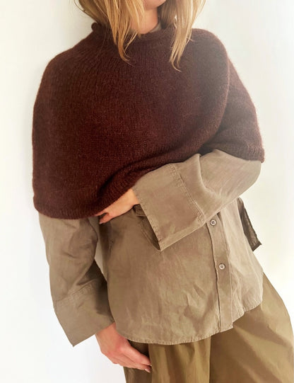 LeKnit Plain Yoke Poncho mit Poppy von Sandnes Garn 3
