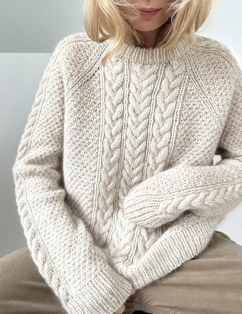 LeKnit Siri Sweater aus Kos von Sandnes Garn in marzipan 2