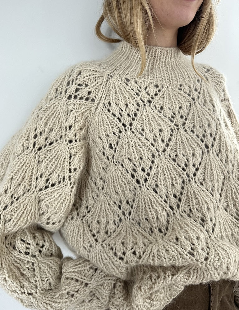 Vita Sweater von LeKnit mit Alpakka Ull von Tynn Silk Mohair von Sandnes Garn 2