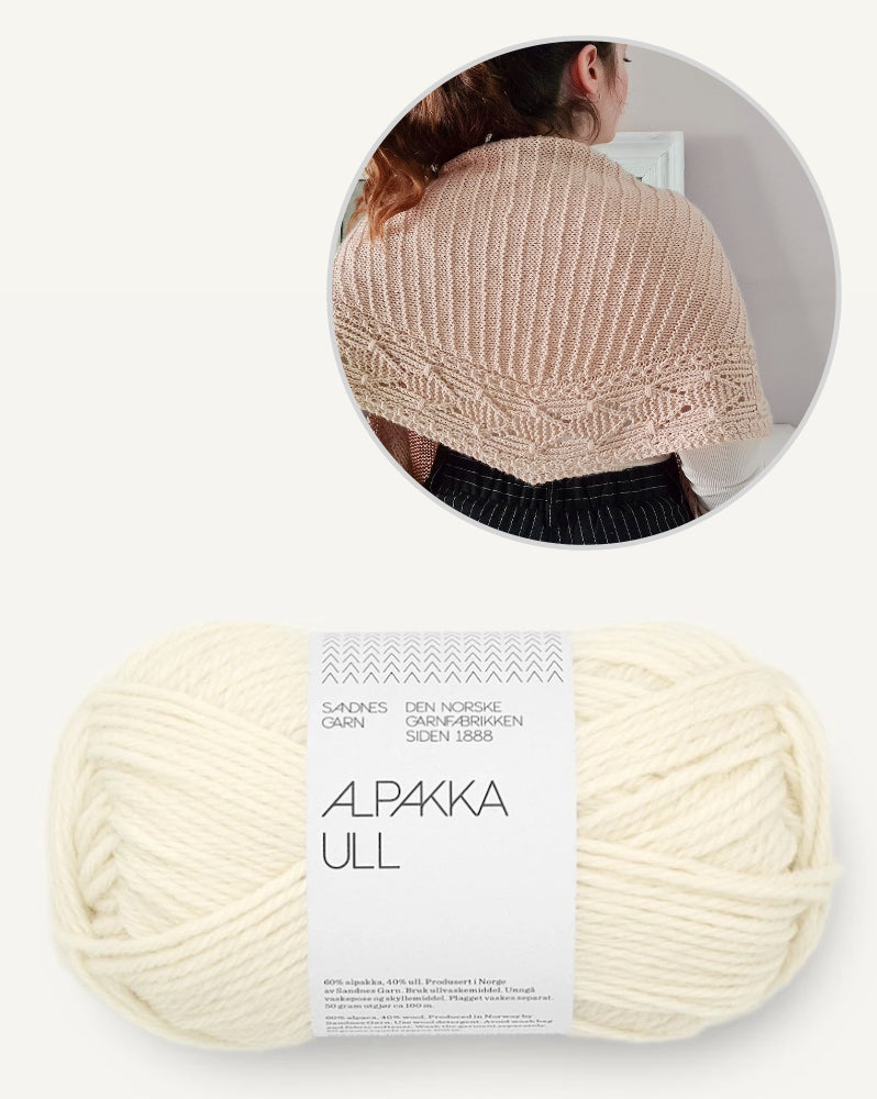 Lettie Tuch | grafisches Muster aus Alpakka Ull von Sandnes Garn