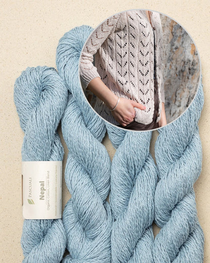 Light Drift Cardigan | luftiges Lochmuster aus Nepal von Pascuali