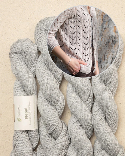 Light Drift Cardigan | luftiges Lochmuster aus Nepal von Pascuali