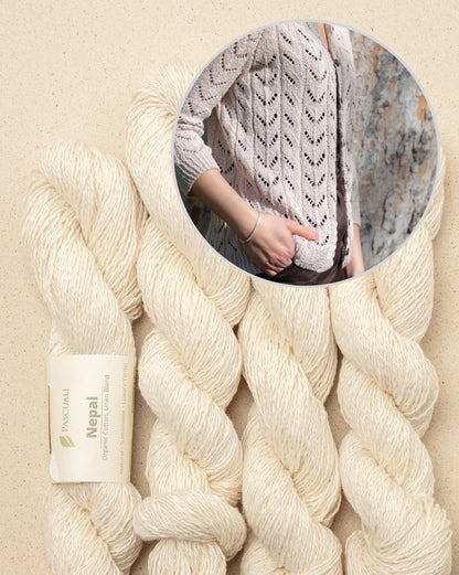 Light Drift Cardigan | luftiges Lochmuster aus Nepal von Pascuali