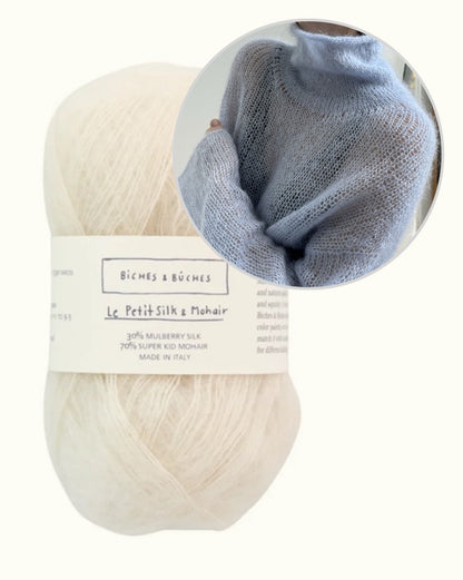 Light Loop kõrge kaelus | pehme ja vaba Le Petit Silk & Mohair’st, tootjalt Biches & Bûches