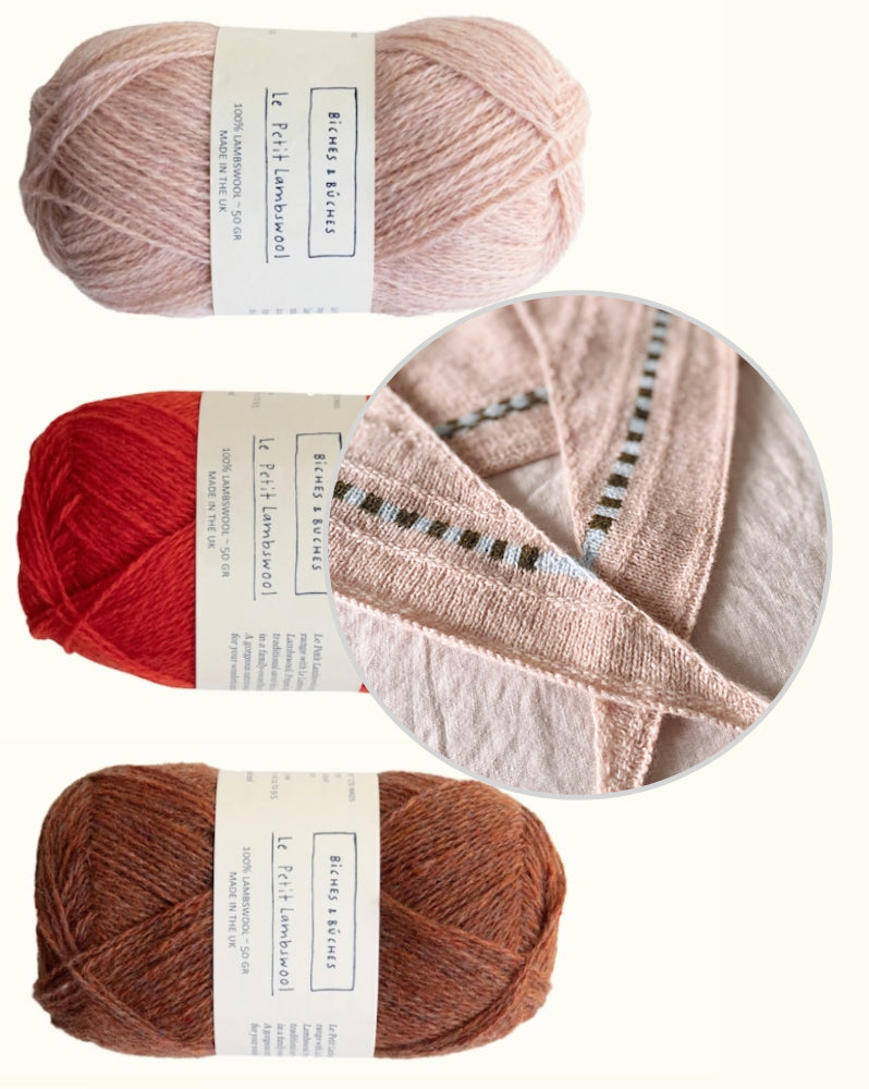 Edelweiss Scarf | zartes Farbmuster aus Le Petit Lambswool von Biches & Bûches