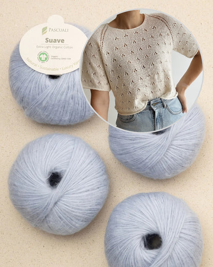 Lillie Tee | zartes Lochmuster aus Suave von Pascuali