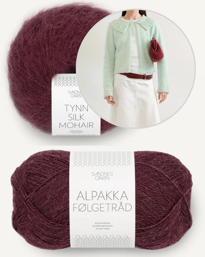 Lilly Blouse | feiner Cardigan mit breitem Kragen aus Alpakka Folgetrad und Tynn Silk Mohair von Sandnes Garn