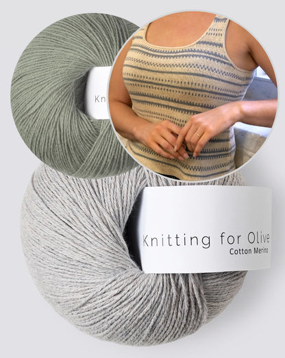 Lima Top | grafisches Muster aus Cotton Merino von Knitting for Olive