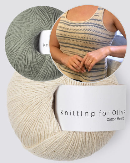 Lima Top | grafisches Muster aus Cotton Merino von Knitting for Olive