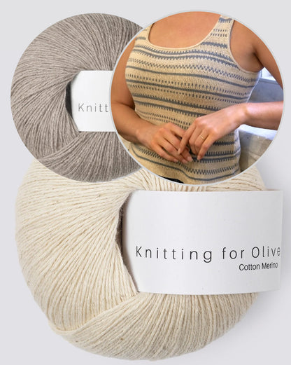 Lima Top | grafisches Muster aus Cotton Merino von Knitting for Olive