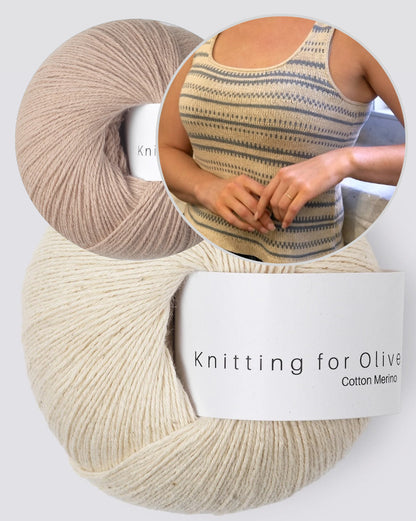 Lima Top | grafisches Muster aus Cotton Merino von Knitting for Olive