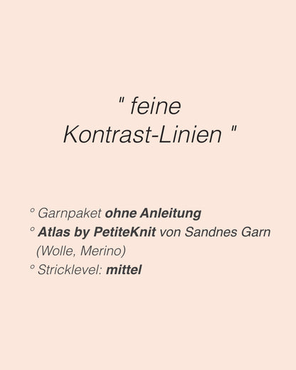 Linea Sweater | warmer Rollkragen und feine Kontrastlinien aus Atlas von Sandnes Garn