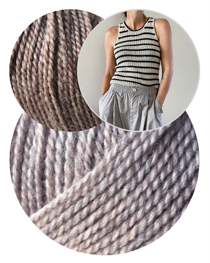 Lined Loop Top | bezaubernde Streifen aus Wild & Soft von Gepard Garn