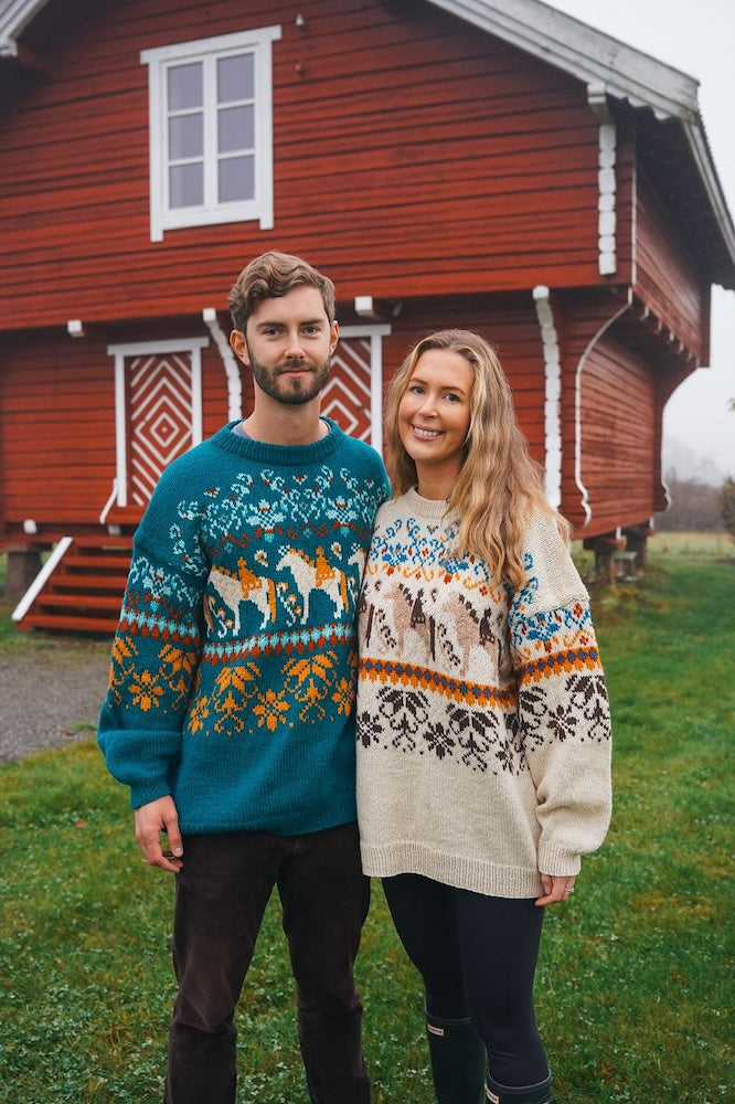 Linka Neumann Norwegian Fjordhorse Sweater mit Alpakka Ull von Sandnes Garn 2