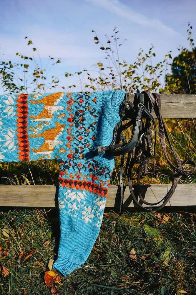Linka Neumann Norwegian Fjordhorse Sweater mit Alpakka Ull von Sandnes Garn 3