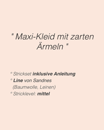 Lola Dress | Maxikleid mit Rüschenärmeln aus Line von Sandnes Garn