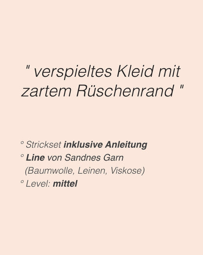 Lola Kleid Kids | Rüschenkleid mit Line von Sandnes Garn