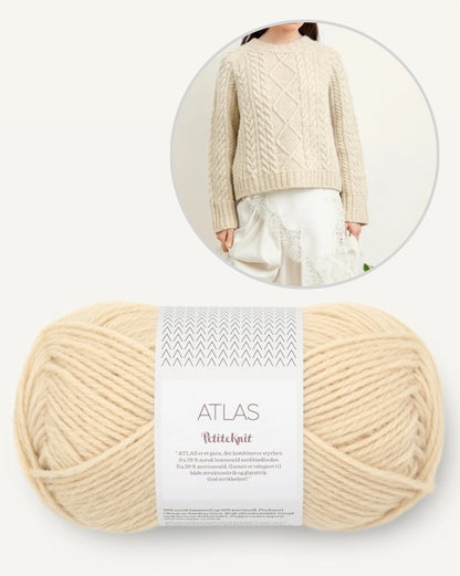 Loom Sweater | zartes Zopfmuster aus Atlas von Sandnes Garn