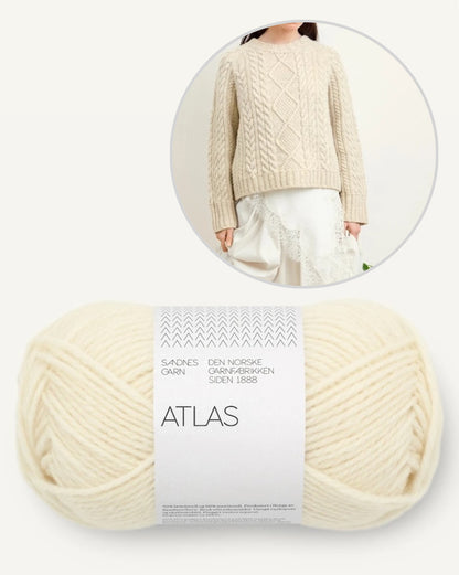 Loom Sweater | zartes Zopfmuster aus Atlas von Sandnes Garn