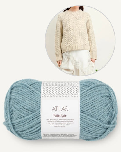 Loom Sweater | zartes Zopfmuster aus Atlas von Sandnes Garn