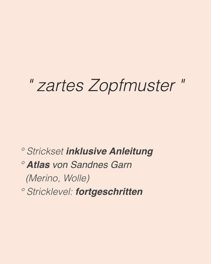 Loom Sweater | zartes Zopfmuster aus Atlas von Sandnes Garn