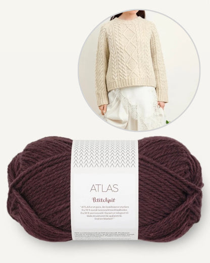 Loom Sweater | zartes Zopfmuster aus Atlas von Sandnes Garn