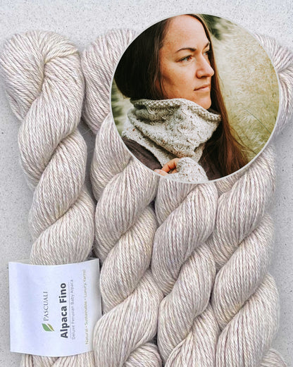 Fleur de prairie en boucle | simple avec un beau motif en Alpaca Fino de Pascuali 