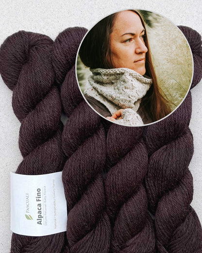 Fleur de prairie en boucle | simple avec un beau motif en Alpaca Fino de Pascuali 