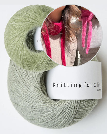 Wemadewardrobe Lotta Scarf Light mit Merino und Soft Silk Mohair von Knitting for Olive 16