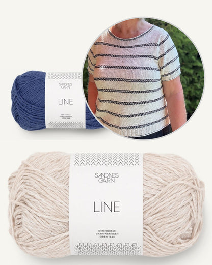 Lotte Tee | maritime Streifen aus Line von Sandnes Garn