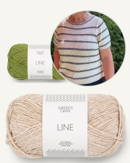 Lotte Tee | maritime Streifen aus Line von Sandnes Garn