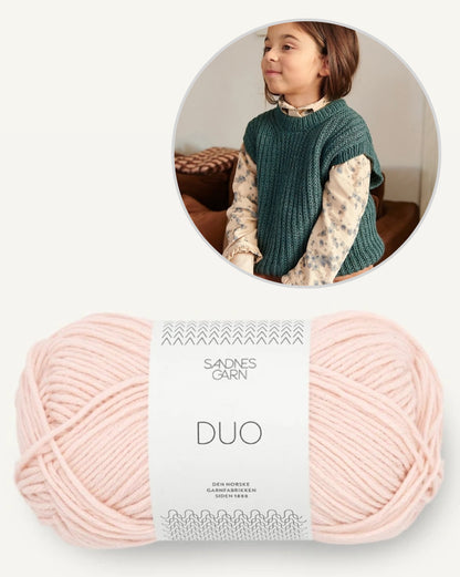 Loui Slipover Kids | Basic Pullunder aus Duo von Sandnes Garn