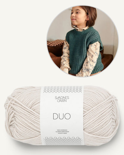 Loui Slipover Kids | Basic Pullunder aus Duo von Sandnes Garn