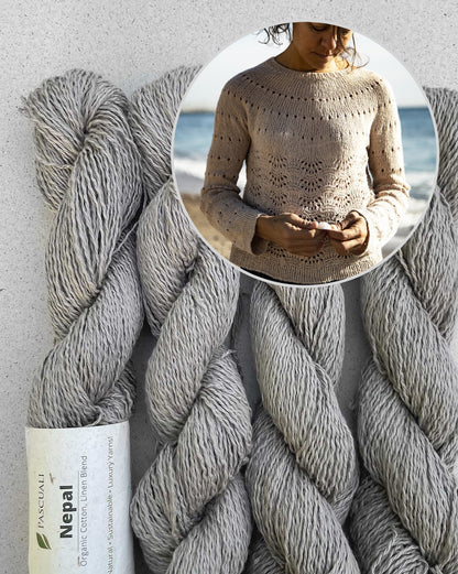 Lovely Sweater | feines Muschelmuster aus Nepal von Pascuali