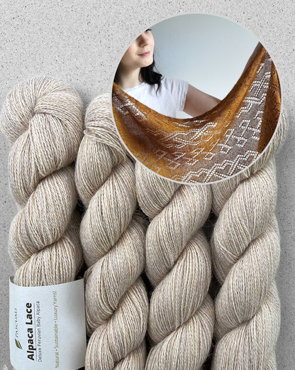Lucarne Scarf | feines Lacemuster - super weich aus Alpaca Lace von Pascuali