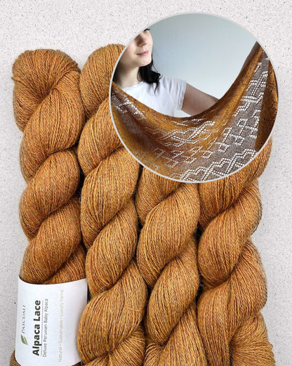 Lucarne Scarf | feines Lacemuster - super weich aus Alpaca Lace von Pascuali